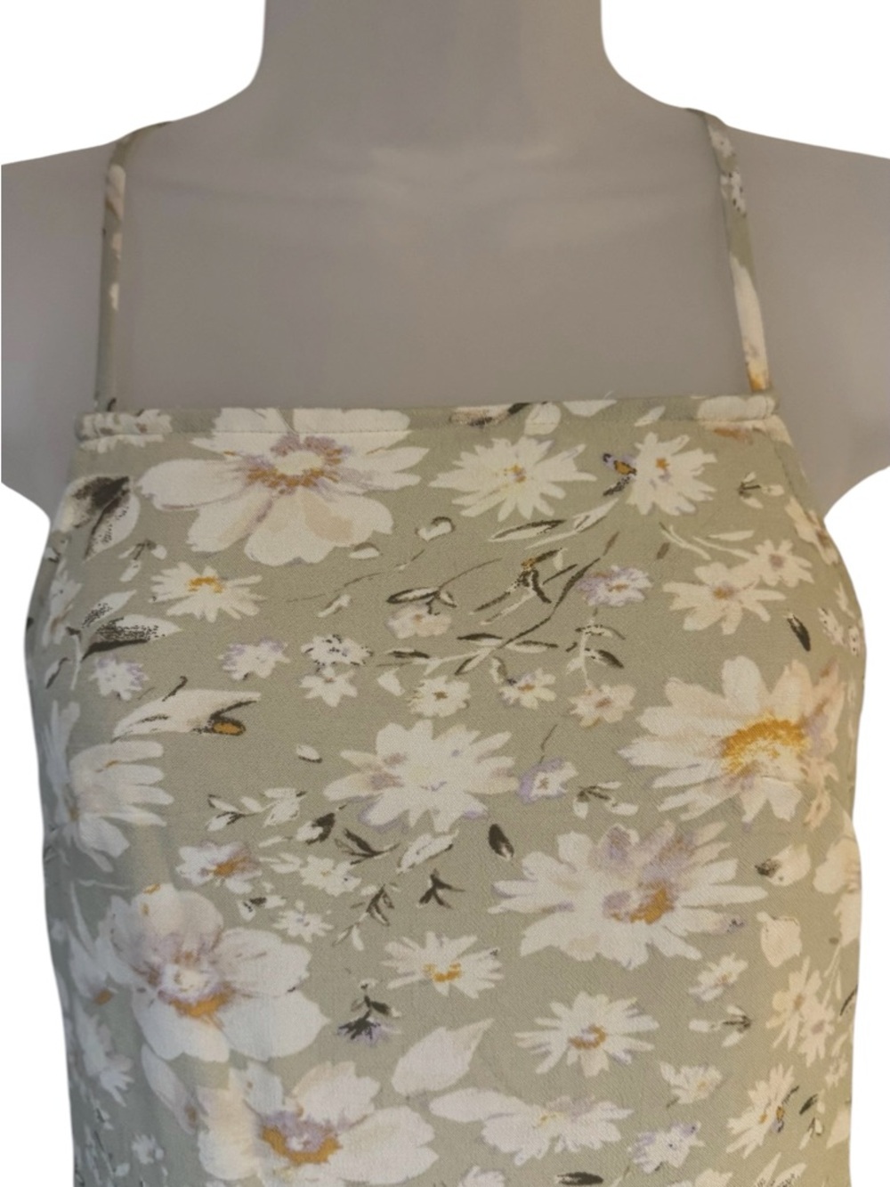 NWT American Eagle Outfitters Light Sage Green Floral  Dress XSMALL   #CL - Picture 2 of 11